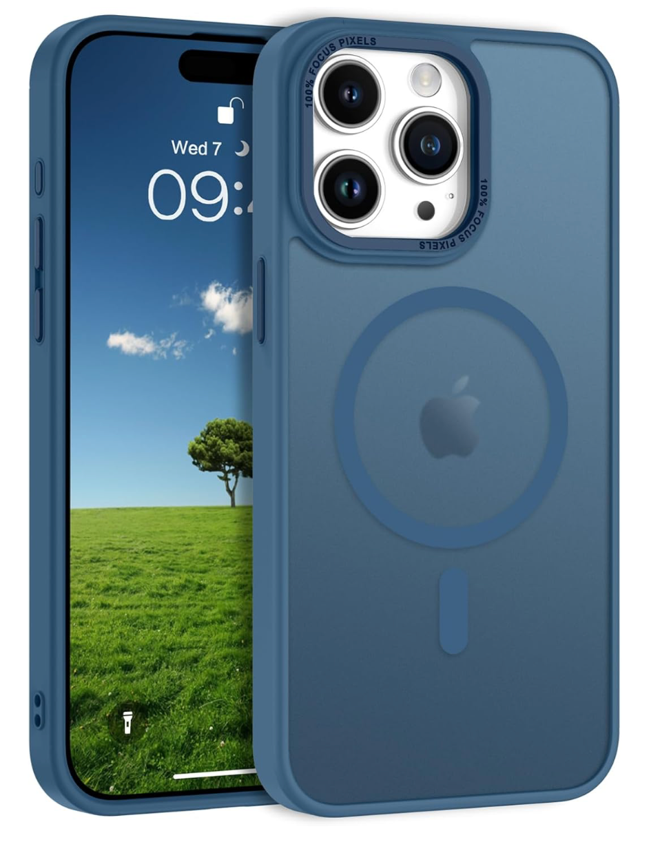 coques antichoc magsafe BLEU Foncé Matt iPhones