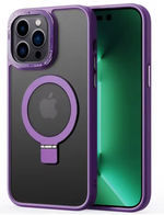 coques ANTICHOC MAGSAFE BEQUILLE MAGNETIQUE EN METAL mauve matt