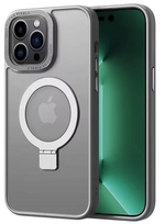 coques ANTICHOC MAGSAFE BEQUILLE MAGNETIQUE EN METAL gris matt