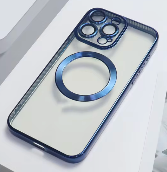 coques MAGSAFE ÉTUI MAGNETIQUE TRANSPARENT bleu