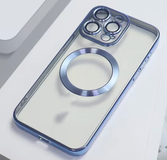 coques MAGSAFE ÉTUI MAGNETIQUE TRANSPARENT bleu ciel