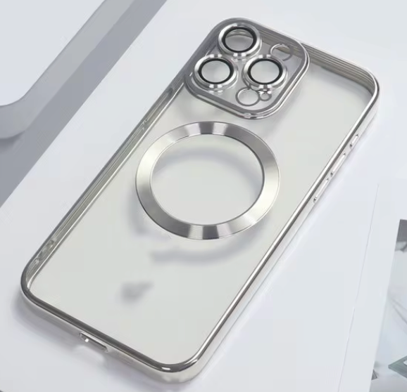 coques MAGSAFE ÉTUI MAGNETIQUE TRANSPARENT blanc